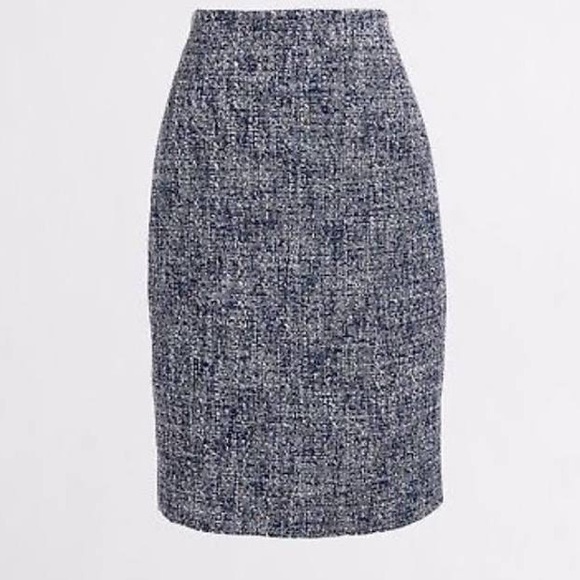 J. Crew Factory Dresses & Skirts - J. CREW FACTORY Navy Tweed Pencil Skirt Size 6